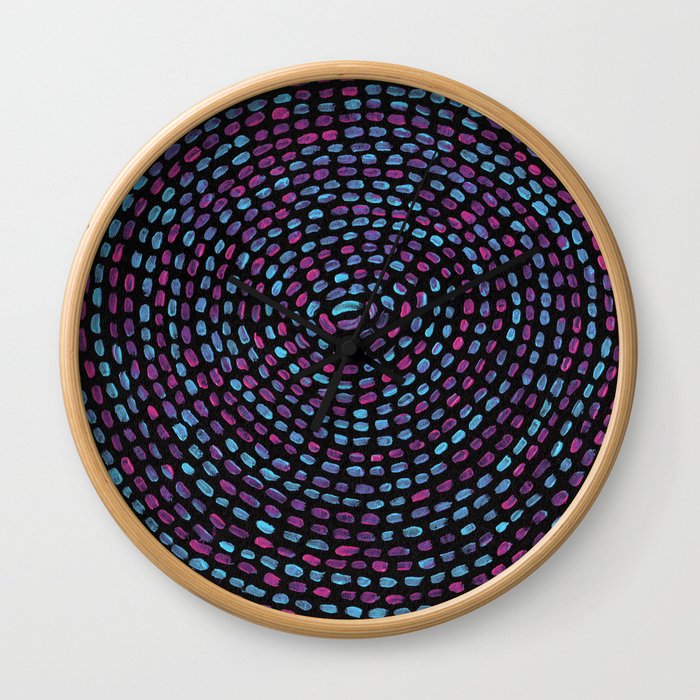 Circular Mosaic Wall Clock