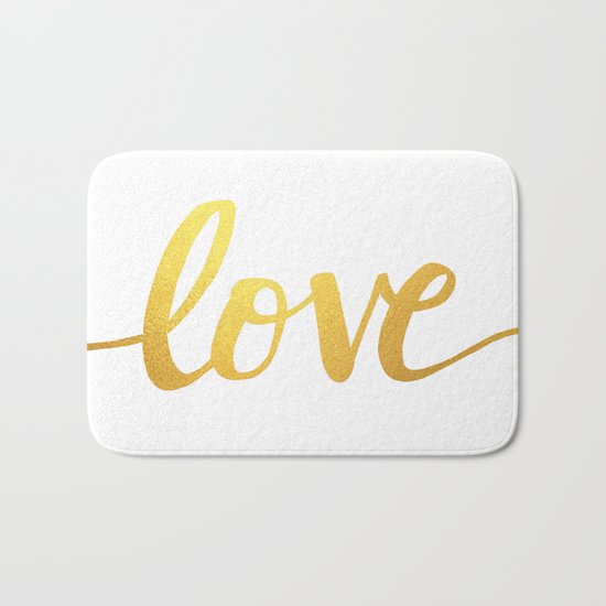 Love Gold Bath Mat