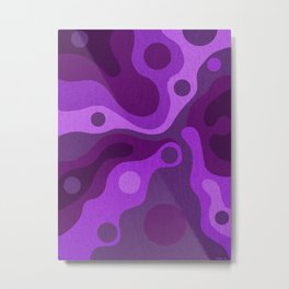 Groovy Psychedelic Purple Lava Shag Design Metal Print