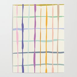 Summer lines multicolor Poster