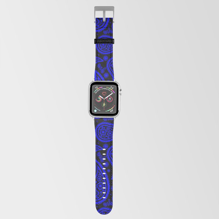 Paisley (Blue & Black Pattern) Apple Watch Band