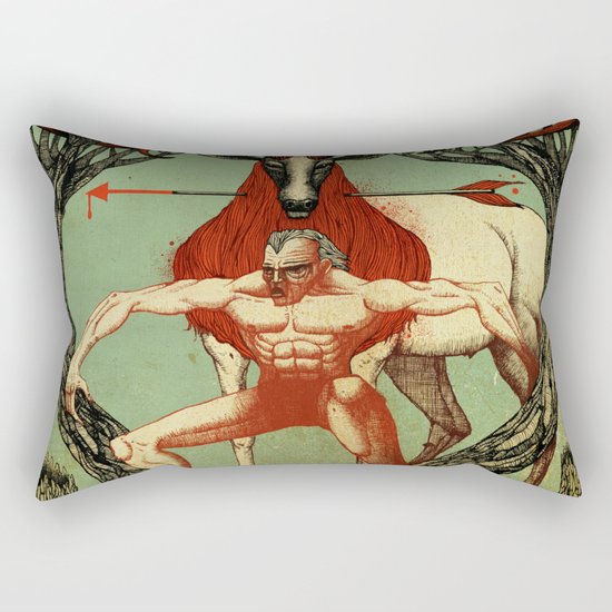 Arrow in the Neck Rectangular Pillow