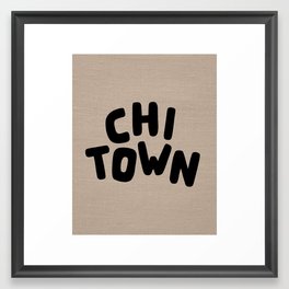 Chi Town Linen Brown Framed Art Print