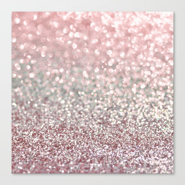 Girly Pink Snowfall Canvas Print