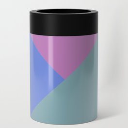 Origami Paper Folds - Blue green purple pink Can Cooler