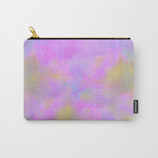 Bright Pastel Feathered Abstract Carry-All Pouch
