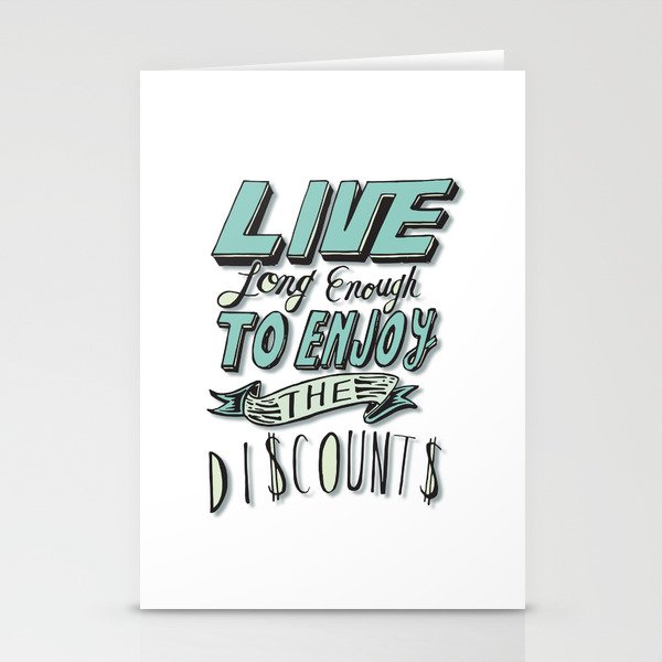 Enjoy the Discounts Stationery Cards