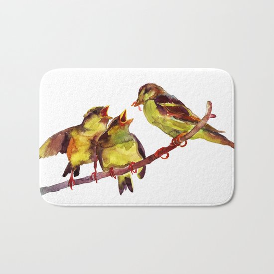 Sparrows kids and mum Bath Mat