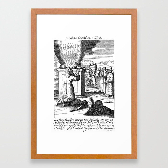 Elijah S Sacrifice Framed Art Print By Bibleman Society6