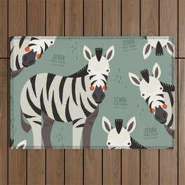 Zebra, African Wildlife Outdoor Rug