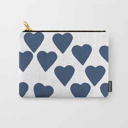Hearts Navy Carry-All Pouch