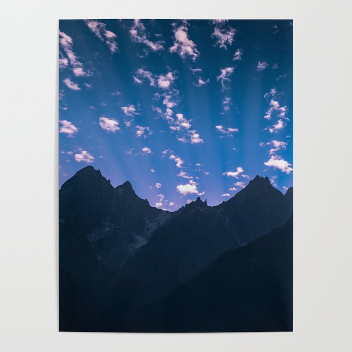 Grand Teton National Park Mountain Sunset Poster