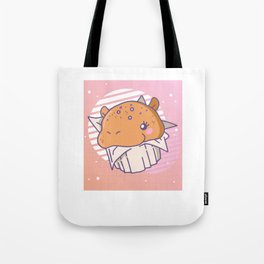 Funny Hippo Cupcake Cute Kawaii Aesthetic Tote Bag