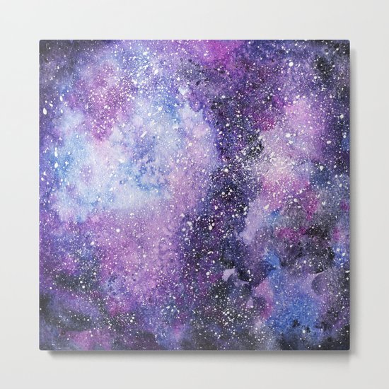 Space. Watercolor Metal Print