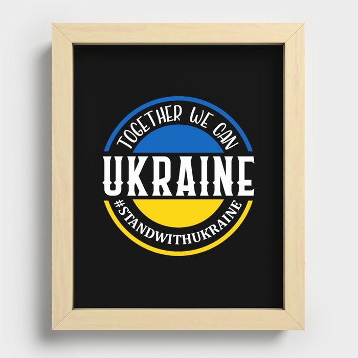 Together We Can Ukraine Recessed Framed Print