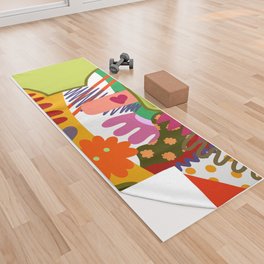 Abstract cat meow 4 Yoga Towel