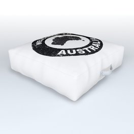 Rubber Ink Stamp Welcome To Australia Outdoor Floor Cushion