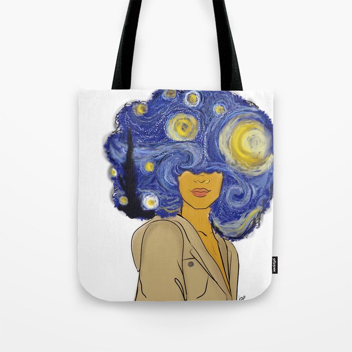 Starry fro nights Tote Bag