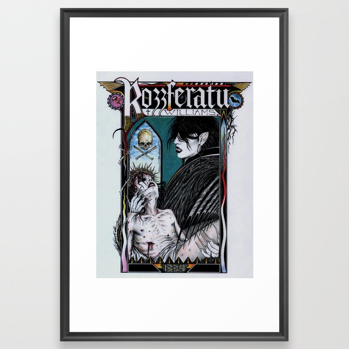 Rozzferatu - Fanart for Rozz Williams Framed Art Print