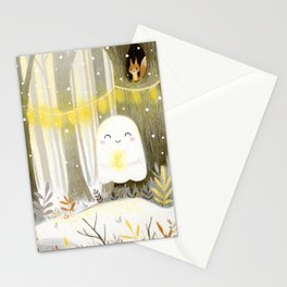 Little ghost and lantern Stationery Card