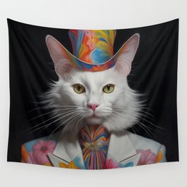 Cat in Hat Wall Tapestry