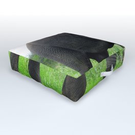 South Africa Photography - An Elephant On The Green Grassy Field Outdoor Floor Cushion