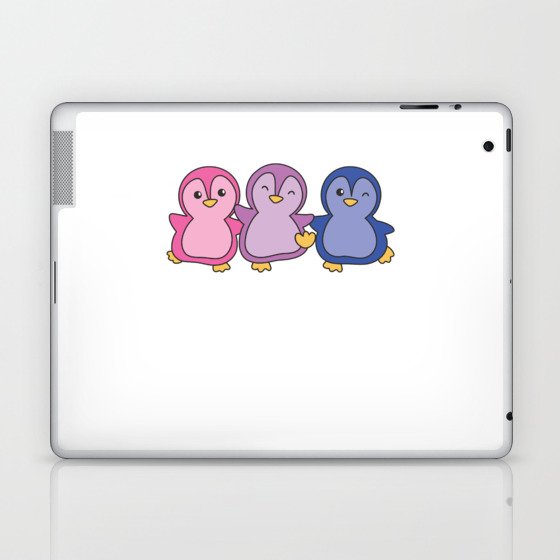 Bi Flag Pride Lgbtq Cute Penguin Laptop & iPad Skin