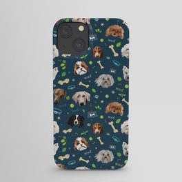 puppy party repeating pattern iPhone Case