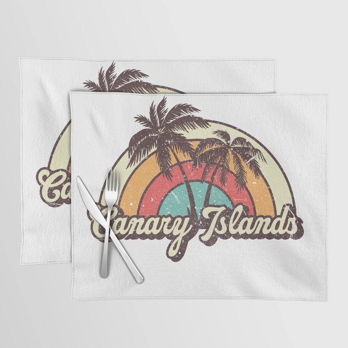 Canary Islands beach city Placemat