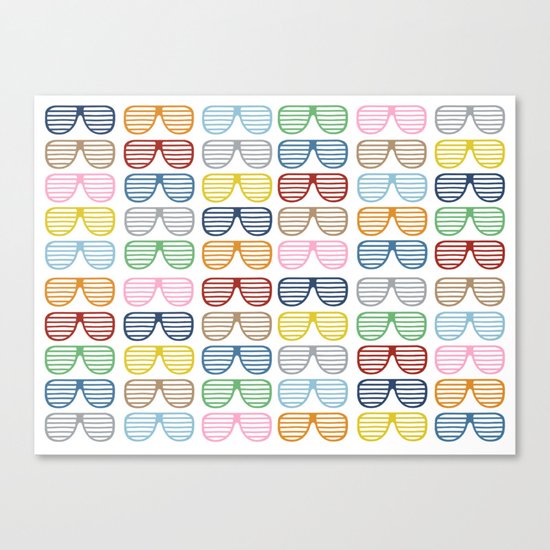Rainbow Shutter Shades Canvas Print