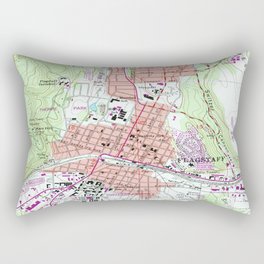 Vintage Map of Flagstaff Arizona (1962) Rectangular Pillow