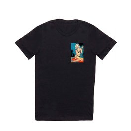 Pulp Girl T Shirt | Graphite, Ink Pen, Retro, Vintagegirl, Retrowoman, Pinup, Pin Up, Vintage, Digital, Vintageillustration 