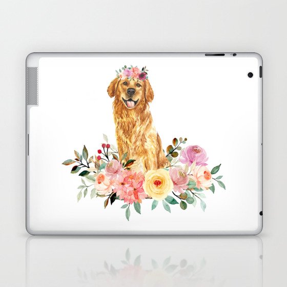 Flower Dog Laptop & iPad Skin