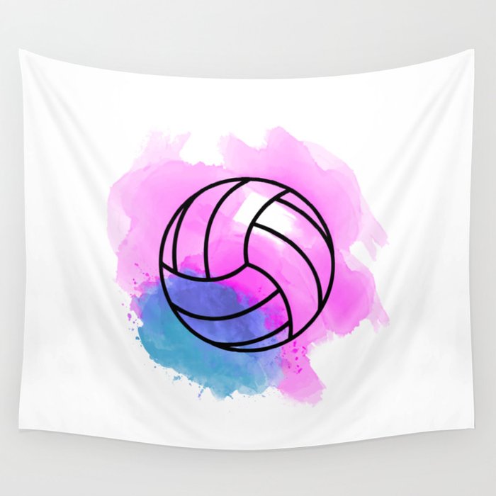 Volleyball Watercolor Wall Tapestry by Jos Ricardo Society6