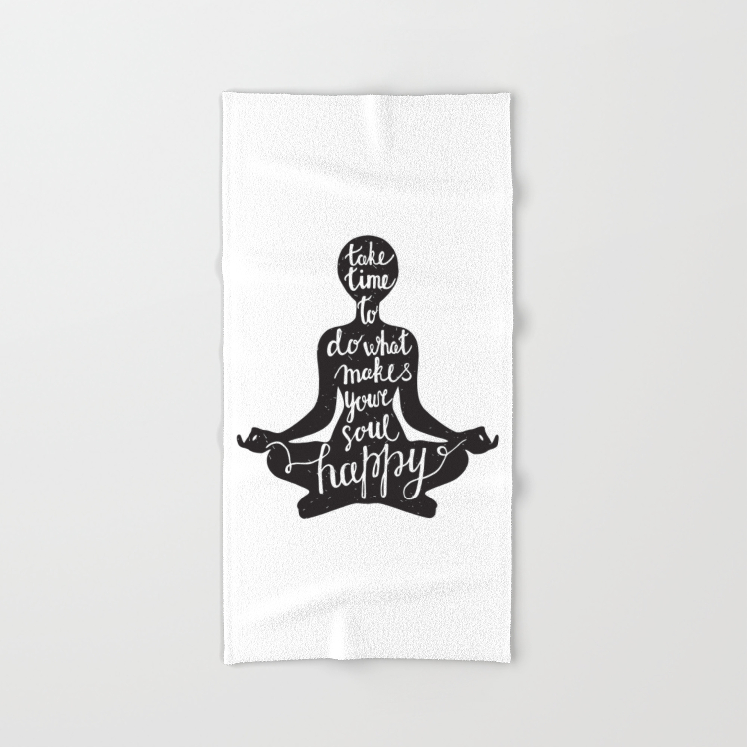 Meditation Black Silhouette With Quote About Time And Soul On