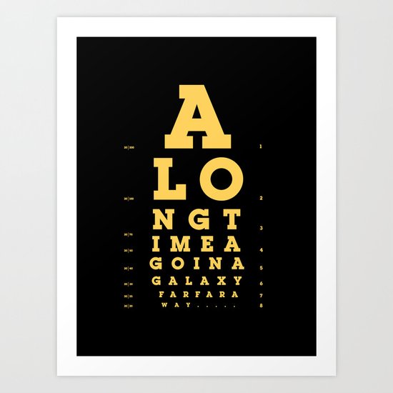 Jed Eye Chart Art Print