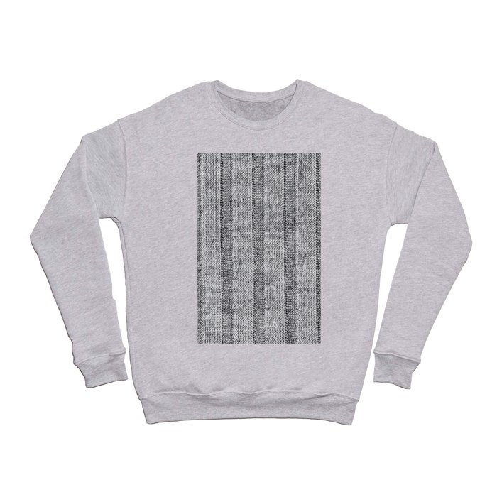 Soft Grey Jersey Knit Pattern Crewneck Sweatshirt