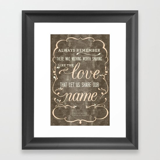 The Avett Brothers- Murder In The City Framed Art Print