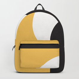 s-501-4, Black, Yellow & Grey, Bauhaus style, Modern Retro, Geometry design, Trendy boho decor Backpack