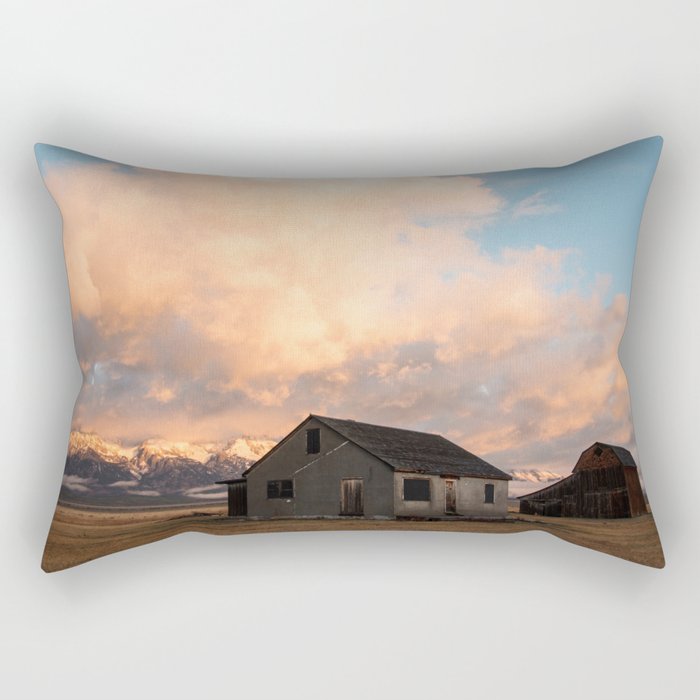 Sunrise at an Abandoned Farm Rectangular Pillow