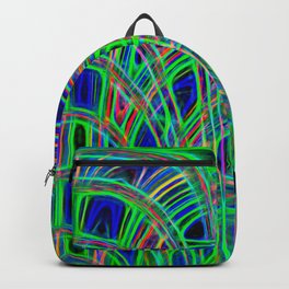 Psychedelic Bright Neon Green Abstraction Backpack