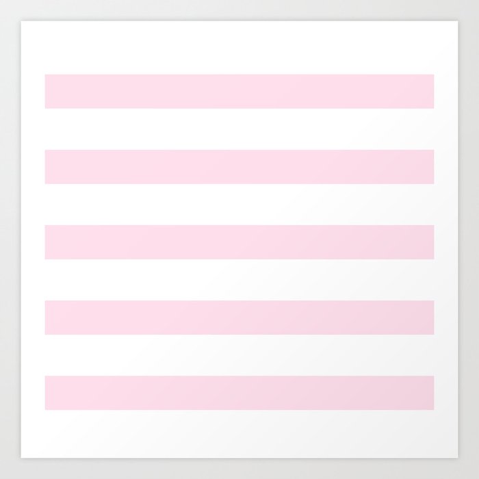 Pink Stripes on white - Beautiful luxury pattern Art Print