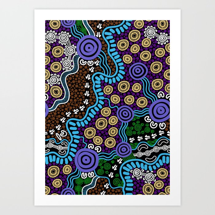 Authentic Aboriginal Art - Untitled (new) Art Print