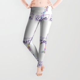 The Colors of Courage Cancer Awareness Ribbons Leggings
