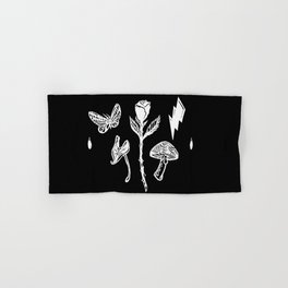 Icon Flora Black and White Hand & Bath Towel