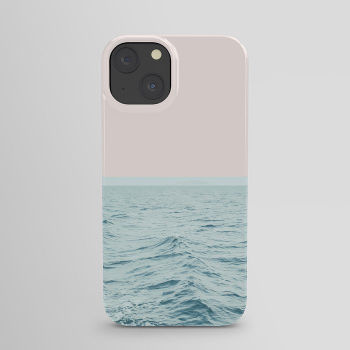 Sea Breeze, Minimal Nature Ocean Photography, Scenic Landscape Pastel Luxe Sea iPhone Case