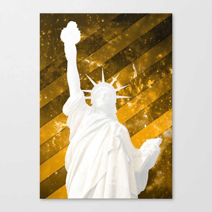 Liberty Gold Pop Art Canvas Print