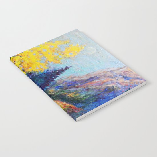 Mountain Aspen Trees Landscape Notebook