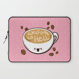 Sweet & Sinister: Pink Coffee Cup Laptop Sleeve