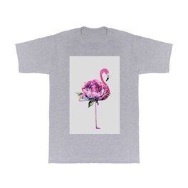 Flower Flamingo T Shirt | Decoration, Fantasy, Watercolor, Exotic, Painting, Flamingo, Abstract, Feather, Elegant, Tropical 